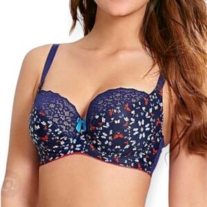 Cleo By Panache Kayla Butterfly Print Lace Balconette Bra 32G